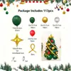 Balões de Natal Transfronteiriços Coluna de Árvore de Natal Conjunto de Balões Vermelho e Verde Cenário de Tecido para Evento de Feriado em Shopping