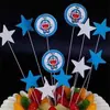 Decoración de enchufe de alambre para pastel de cumpleaños estrella corazón globo cerdo bandera de enchufe decoración creativa