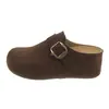 Sandálias fechadas estilo Birkenstock com sola grossa, que aumentam a altura, para mulheres, nova coleção de verão e outono de 2026