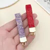 Veludo Misto de 3 Cores com Acessórios de Chaveiro de Diamante Chaveiro de Celular Feminino Cordão de Diamante Cinta Curta Acessórios para Joias DIY