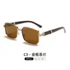 Nuevas Gafas de Sol Polarizadas de Montura Cuadrada Estilo Europeo y Americano para Mujer, Gafas de Sol Elegantes y de Moda para Hombre, Gafas de Metal de Alta Gama para Conducir