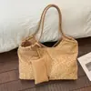 Bolso de lona con estampado de leopardo transfronterizo para mujer, gran capacidad, nuevo modelo 2026, bandolera casual versátil, bolsa de mano para estudiantes universitarios para clases