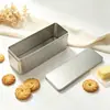 Caja metálica pequeña con logo, almacenamiento de pastel de piña, caja para galletas y dulces, lata metálica especial, lata metálica para alimentos, serigrafía UV personalizada