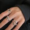 Anillo Irregular Geométrico para Mujer, Estilo Retro de Moda, Estilo para el Trabajo, Anillo Abierto de Circonita Forma de Gota de Agua, Elegante Anillo para el Dedo Índice