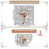 Adhesivos navideños transfronterizos con varios diseños de renos navideños y copos de nieve, adecuados para decorar ventanas, puertas de cristal y hogares; Calcomanías de ventana electrostáticas