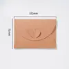 Amazon Vintage Fivela em Forma de Coração com Borda Dourada Envelope de Couro Estilo Ins Cartão de Saudação de Feriado Carta Convite de Negócios Envelope com Carimbo Dourado