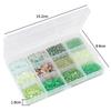 Caja de 12 cuadrículas transfronteriza de lentejuelas de grava, perlas de imitación, hecho a mano, DIY, juego de accesorios de decoración para manicura con cuentas