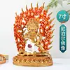 Estátuas de Buda Deus da Riqueza Negro Nepaleses Estilo Xizang Decoração de Casa Buda com Cobre e Banhado a Ouro Cinco Nomes Deus da Riqueza 7 Polegadas