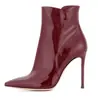 Botas de Moda Europeas y Americanas Transfronterizas Puntiagudas de Charol con Tacón Alto para Mujer Botas de Mujer Comercio Exterior Botas de Mujer Talla Grande 45