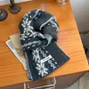 Cachecol de Lã com Estampa de Floco de Neve e Diamantes para Mulheres, Tricotado Estilo Coreano Outono e Inverno, de Alta Qualidade, Quente, Espessado, Versátil, Aquecedor de Pescoço Tendência