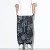 2026 Novas Roupas Masculinas Transfronteiriças Estilo Chinês Estampadas Calças de Pernas Largas Moda Plus Size Amazon Calças Jogger Masculinas de Verão