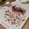 50 rosas Maillard mixtas Mini rosas pequeñas flor tallada tridimensional resina joyería para uñas al por mayor