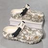 Zuecos de Verano Transfronterizos Estilo Nuevo para Hombre con Sensación de Caca, Calzado Exterior de Suela Gruesa, Un Zapato, Dos Formas de Usar, Chanclas de Playa Resistentes al Desgaste