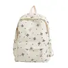 Mochila Casual Versátil Bonita Estilo College de Alta Aparência para Meninas do Ensino Fundamental e Médio, Mochila de Viagem com Estampa Simples Tendência