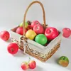 Fruta de Simulação de Maçã Falsa Maçã Vermelha Decoração de Casa Decoração de Educação Infantil Adereços Fotografia de Vitrine Modelo de Plástico Decoração