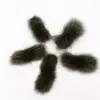 Bola de Pelo de Visón Real 3*7cm Pajarita Pompones de Visón Bola de Pelo de Conejo Accesorio para el Cabello de Lazo DIY con Elementos de Estilo Nacional