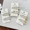 Presilha de Cabelo Oval Oca Luxuosa e Sofisticada com Pérolas e Strass, Presilha de Cabelo Totalmente Embelezada com Diamantes, Presilha para Franja, Atacado de Acessórios de Cabelo