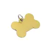 Comércio exterior venda quente aço inoxidável cor natural tag de cachorro padrão pet osso de desenho animado acessórios de joia