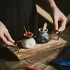 Sostenedor de palillos de cerámica estilo japonés botella de vino pequeña petaca estilo retro creativo sostenedor de palillos sostenedor de palillos sostenedor de palillos