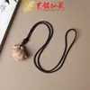 Tallado Creativo en Madera Ajo Pato Cadena para Teléfono Yiming Xianyuan Hombres y Mujeres Estilo Antiguo Lanyard para Memoria USB Colgante para Llaves Joyería