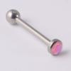 Clavo de titanio G23 nuevo transfronterizo con lengua de flash 4 mm diente interno mini Aobao aro para la lengua 14g perforación decoración de lengua de rosca interna