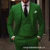Nuevo Verde Europeo Americano Tallas Grandes Comercio Exterior Talla Grande Traje Tres Piezas Novio Padrino Anfitrión Banquete Traje
