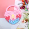 Bolsa de Silicona al por Mayor Bolso Cruzado para Niñas Almacenamiento Billetera para Monedas Alivio del Estrés Infantil Bolsa Tote de Hombro con Burbujas Bolsa de Almacenamiento Regalo