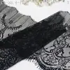 Renda de cílios Tang Long macia de malha sem elasticidade padrão de tribunal Splicing de roupas e lingerie com acabamento de renda