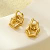 Aretes hexagonales geométricos de acero inoxidable simples y versátiles más vendidos transfronterizos, accesorios modernos y versátiles