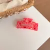 Nuevo Pasador Rojo en Forma de Corazón para el Día de San Valentín para Mujer, Pinza para el Cabello Elegante y Lujosa para Recogidos en la Parte Trasera de la Cabeza, Accesorio para el Cabello de Pinza Tiburón