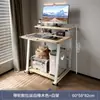 Escritorio de computadora, escritorio pequeño para uso doméstico, mesa mini móvil para portátil de estudio, mesita de noche simple para apartamentos y dormitorios pequeños