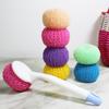 Em estoque escova de louça panela bola de aço colorida cozinha não machuca panela antiaderente óleo não deixa resíduos lavagem bola de limpeza nano