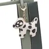 Lanyard de Cuero Dálmata de Vaca de Moda Colgante para Bolso de Cachorro Accesorio Colgante Miu Accesorio para Ropa Perro de Dibujos Animados