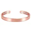 Pulseira Magnética Cruz Anel Combinação Europeia Americana Retrô Flor Cobre Vermelho Antigo Escovado Estilo Retrô Ornamentos de Mão para Casal Atacado