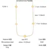 Moda Europea y Americana de Venta Caliente Elegante y de Moda Verano Tendencia Acero Inoxidable Chapado en Oro de 18K Trébol de Cuatro Hojas Conjunto de Collar y Pulsera para Mujer