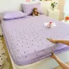 Funda de Colchón Acolchada de Algodón Puff Clase A Juego de Tres Piezas, Cubierta de Cama con Rodeado Completo para Colchón Simmons, Protector de Cama para Dormitorio de Estudiantes