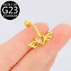 Venta al por mayor transfronteriza europea y americana F136 Alas de Ángel G23 Aleación de Titanio Joyería para Piercings Anillo para Ombligo Clavo para Ombligo