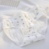Ropa interior antibacteriana para mujer, clase A, de algodón para bebé, con estampado de conejo, cintura media y cadera, 7A