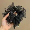 Goma para el pelo de malla de lujo ligero coreana para mujer, de alta gama, extragrande, alta elasticidad, accesorio para el pelo, liga
