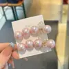 Pinza para el pelo de estilo coreano, exquisita, dulce, con lazo de perlas, forma de arco, pinza de pico de pato, pinza para flequillo, pasador diario, simple, versátil para mujer