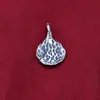 Accesorios S925 Plata Antigua Tailandesa Planta Hoja Hueca Colgante Piezas Pequeñas DIY Aretes de Plata Pulsera Venta al por Mayor