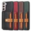 Adecuado para Funda de Teléfono Samsung S22 iPhone15 Cubierta Trasera con Patrón de Becerro Billetera para Tarjetas Estuche Protector Resistente a Caídas A05
