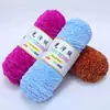 Hilo de chenilla brillante de tres cabos para tejer a crochet zapatos, hilo de lana grueso para tejer suéteres, bufandas y sombreros