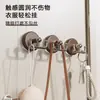 Gancho de Ventosa con Textura de Madera, Doble Gancho de Vacío, Gancho para Puerta de Baño sin Taladro, Gancho Adhesivo de Fuerte Carga, Sin Marcas