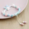 Pulsera de Cerámica de Jingdezhen, Regalo de Estilo Chino Tradicional, Tejida a Mano, Fresca y Versátil para Niñas, Nueva Pulsera de Hilo de Cerámica Estilo Chino
