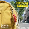 Nuevo llavero de comida impreso en 3D transfronterizo juguete antiestrés: Llavero colgante de papas fritas, pizza, hot dog