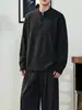 Gola Henley, camiseta texturizada de manga comprida, estilo masculino, nova coleção outono/inverno 2026, adequada como camada interna ou base