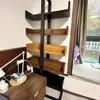 Estantería de Madera Maciza de Múltiples Niveles, Estilo Nórdico, de Pie, sin Instalación, Estantería Creativa para Apartamentos Pequeños, Estante para Libros Ilustrados Infantiles, Estante Divisor