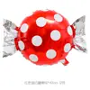 Globos de Papel de Aluminio con Forma de Caramelo Transfronterizos, Decoraciones para Fiestas de Cumpleaños Infantiles, Globos Fotográficos de Caramelo con Rayas y Puntos