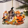 Decoraciones Creativas para Perros, Calabazas, Coches Colgantes para Árbol de Navidad de Halloween, Decoraciones para el Hogar